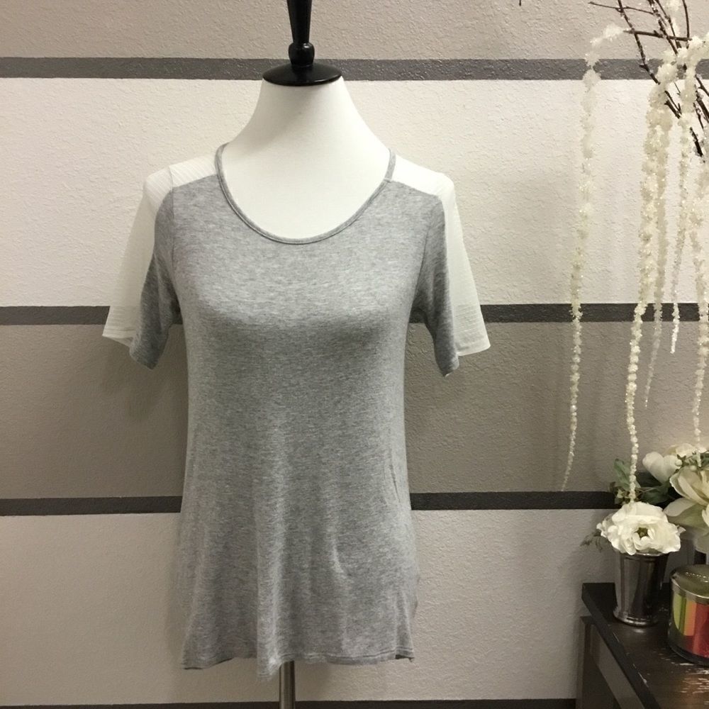 Olivia Moon Lace Shoulder Tee